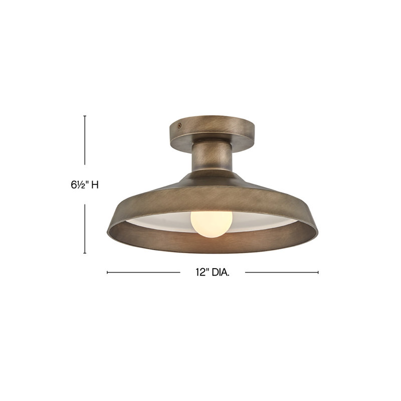 Forge Burnished Bronze Outdoor Flush Mount