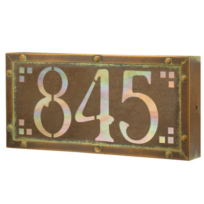 Plaque d'adresse murale personnalisable de 120 V pour 1 à 3 numéros