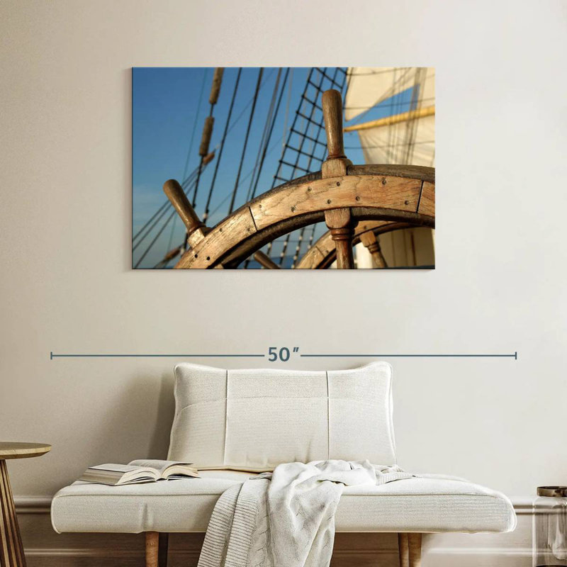 Mehar Sailing Ship Helm, 26" H x 39" W