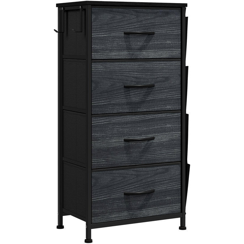 45cm W 4 - Drawer Chest of Drawers, Black