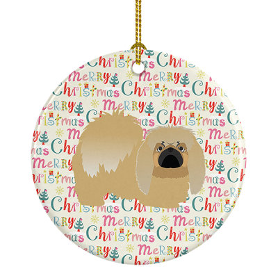 Ornement suspendu Pekingese Merry Christmas