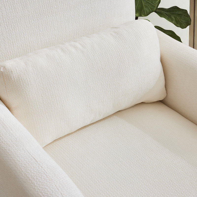 Fauteuil d'appoint rembourré moderne l 28,5 po, Blanc ancien