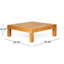 Meubles de patio en bois rouge - avec table basse, tissus aquatiques, style de vie élégant avec rembourrage, classique