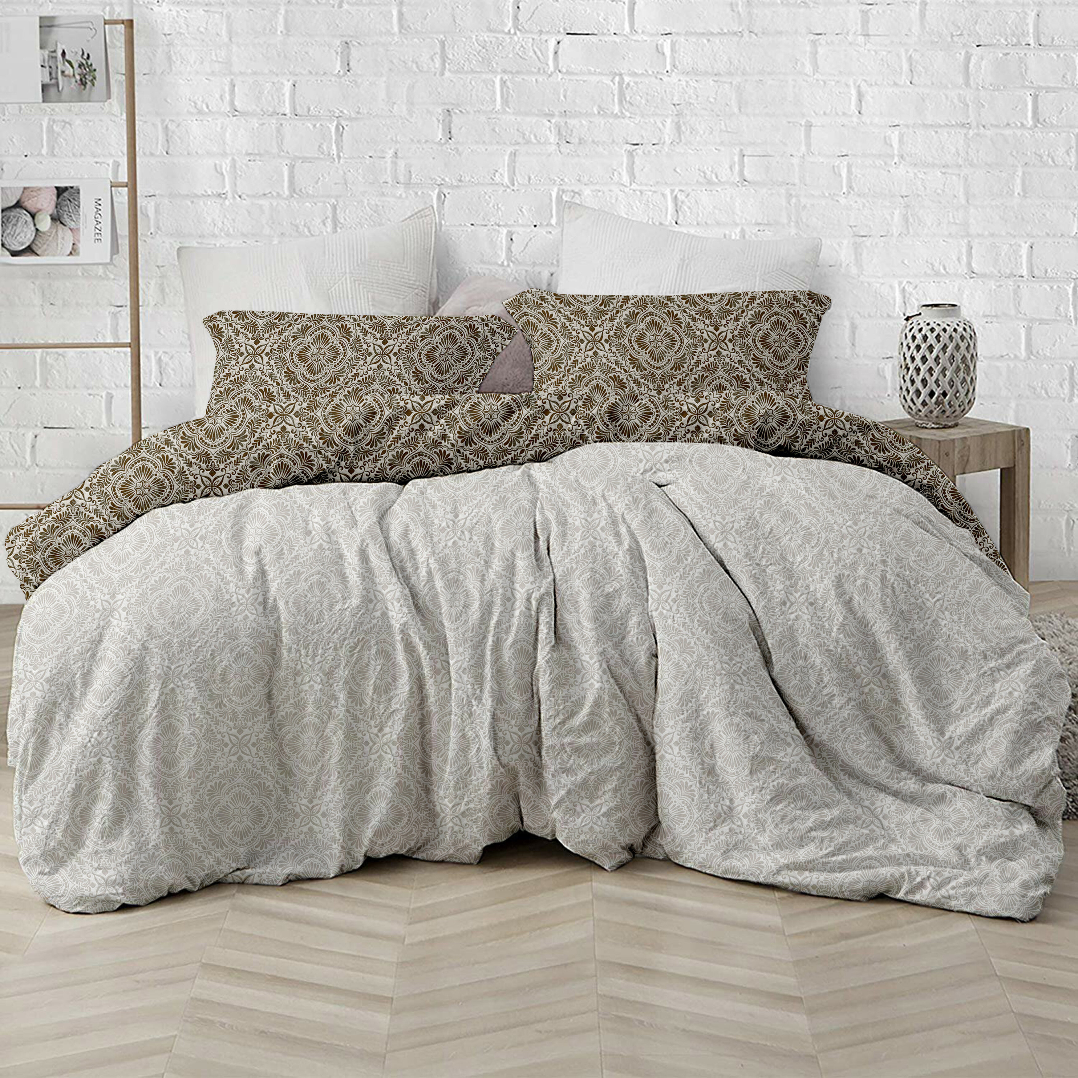 Delara Lyla Cotton Sateen Duvet Cover Set