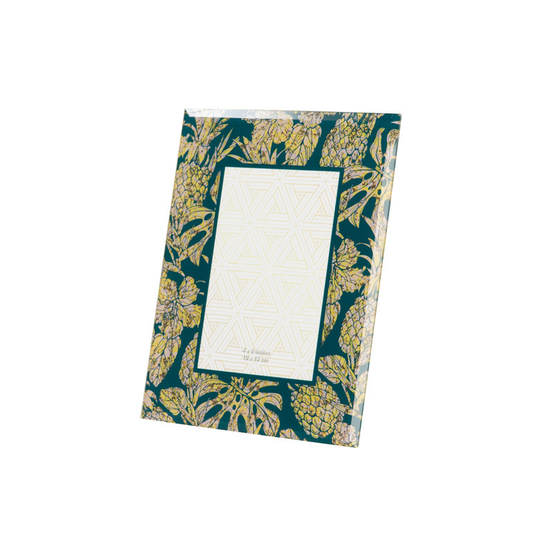 Hedersett Glass Single Picture Frame in Blue/Golden, 23cm H x 18cm W x 2cm D