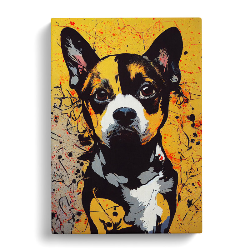 XC1022-1834X Dog Graffiti No.3 - Wrapped Canvas Print, 60cm H x 40cm W x 3cm D