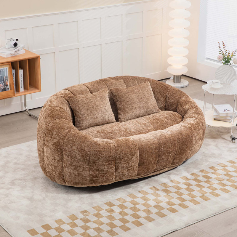 Bean Bag Chair, Coffee Chenille