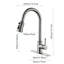 Robinet de cuisine en nickel brossé avec douchette rétractable, acier inoxydable, 3 modes de sortie, robinet coulissant en acier facile à nettoyer, nickel, buse rotative à 360 °, réglages de l'eau, élégant-722635256