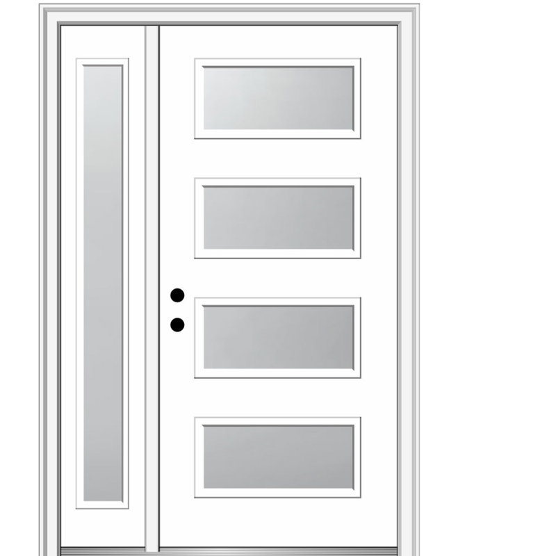 Portes d'entrée pré-suspendues avec projecteur Spotlight, Côté droit