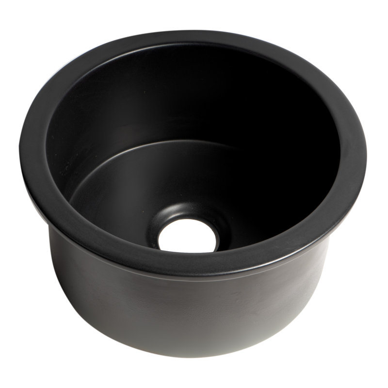 Alfi Brand 18.5'' W Single Bowl Fireclay Undermount Kitchen Sink 0, Black Matte