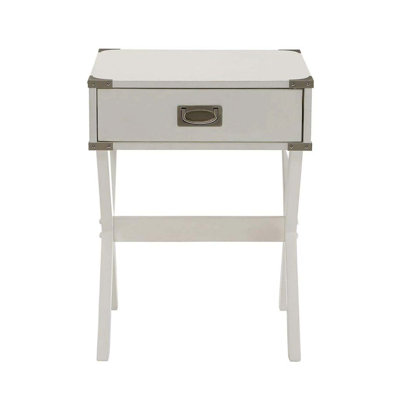 Side Table With Metal Corners