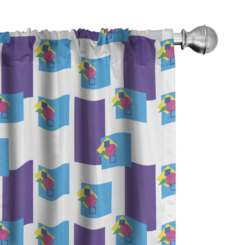 Rideaux 4 panneaux East Urban Home, L 56 po x L 84 po
