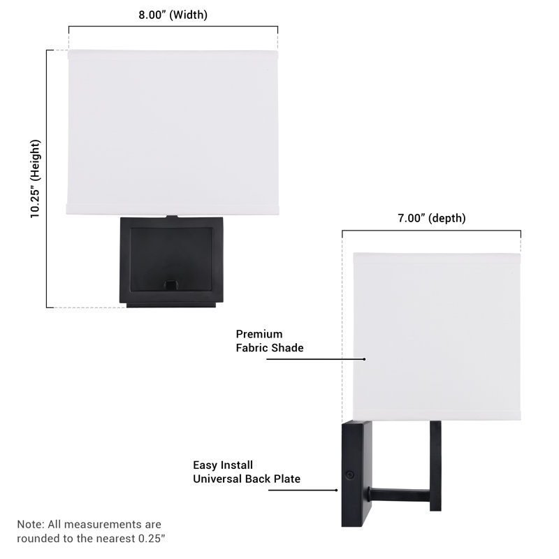 Pranisha Steel Armed Sconce, Black
