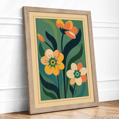 Vintage Floral Study Botanical - Framed Print