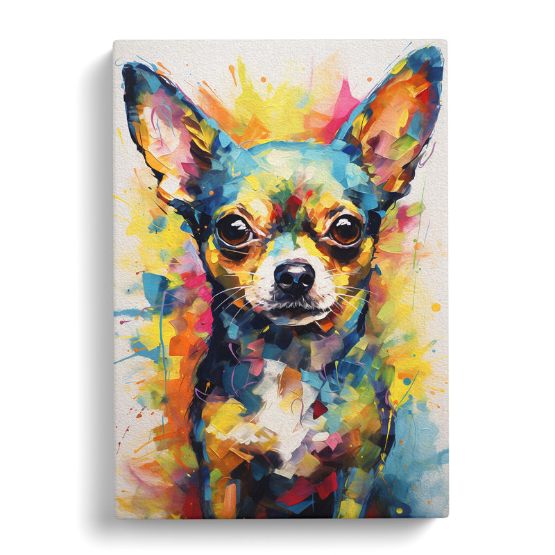 Chihuahua Action No.4 - No Frame Print, 60cm H x 40cm W x 3cm D
