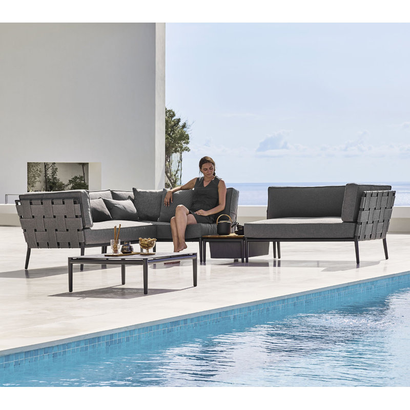 Conic Outdoor Side Table, Gray