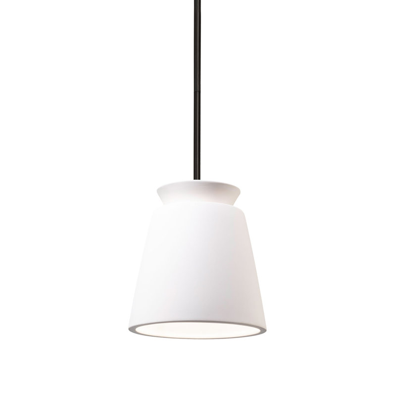 Luminaire suspendu en forme de dôme à 1 lumière Radiance, Bisque, Noir mat, DEL (intégrée)