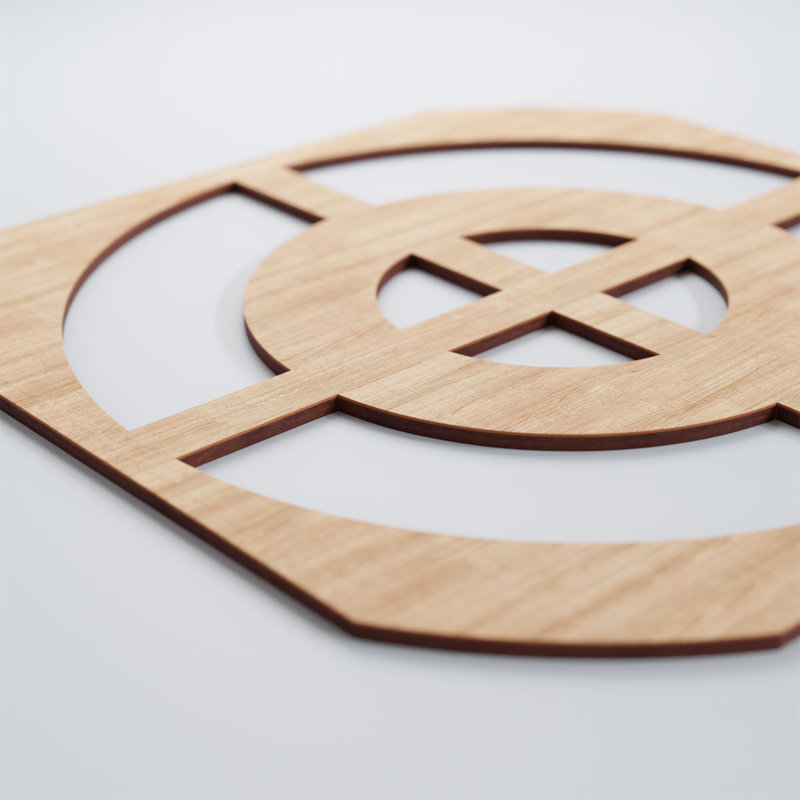 Panneaux muraux décoratifs en bois Sullivan, Aulne, H 15 3/8 po x l 15 3/8 po x P 1/4 po