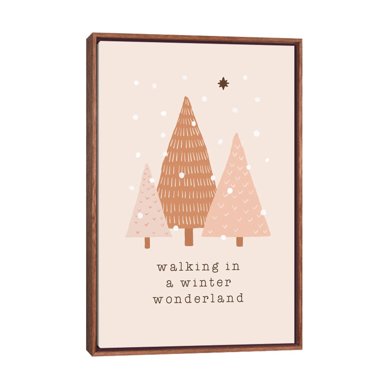«Walking in a Winter Wonderland» par Orara Studio - reproduction d'art, H 60 po x l 40po x P 1,5 po, Pas de tapis