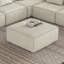 Canapé modulaire avec repose-pieds, crème