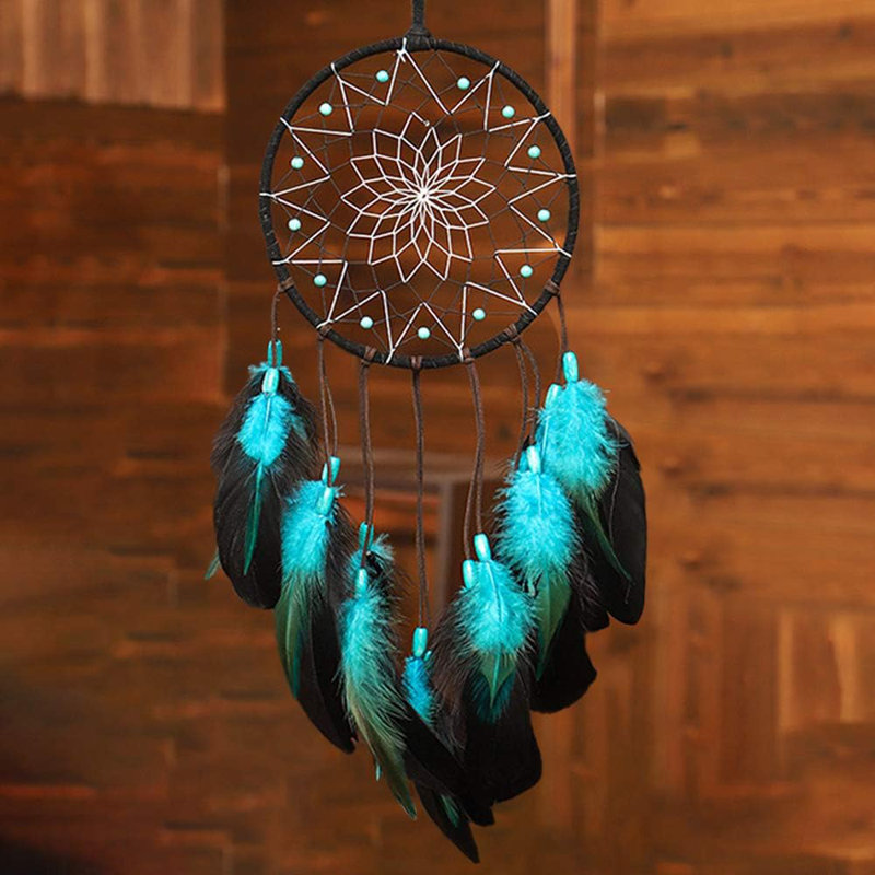Décoration murale faite à la main Blue Dream Catchers
