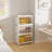 3 Pack Stackable Storage Bins Folding Organizer Boxes Collapsible Closet With Doors Wheels Lids