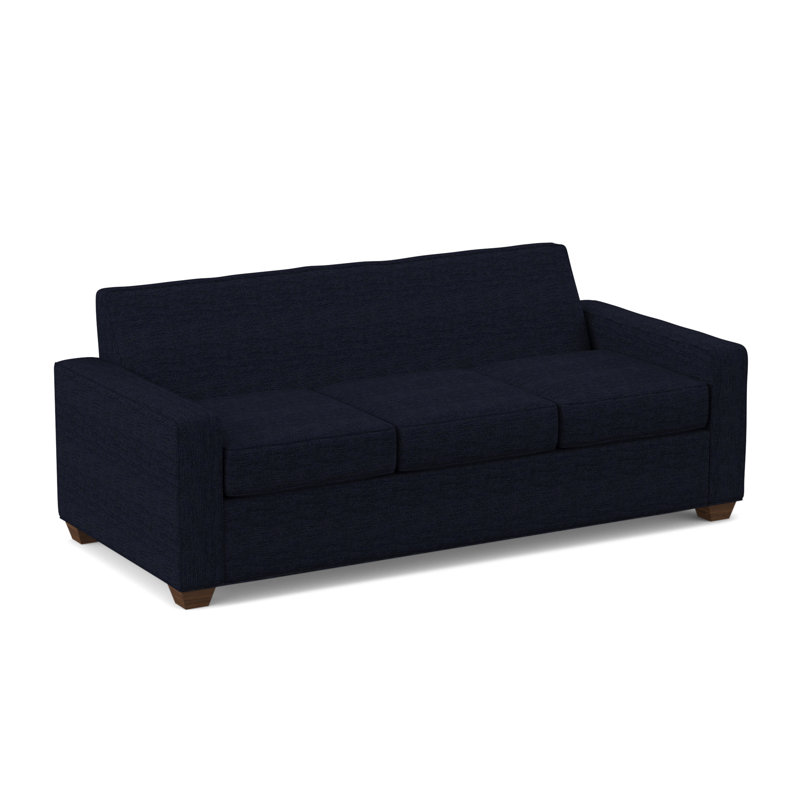 Avery 80" Square Arm Sofa with Reversible Cushions, Montana Walnut, Dorset Charcoal