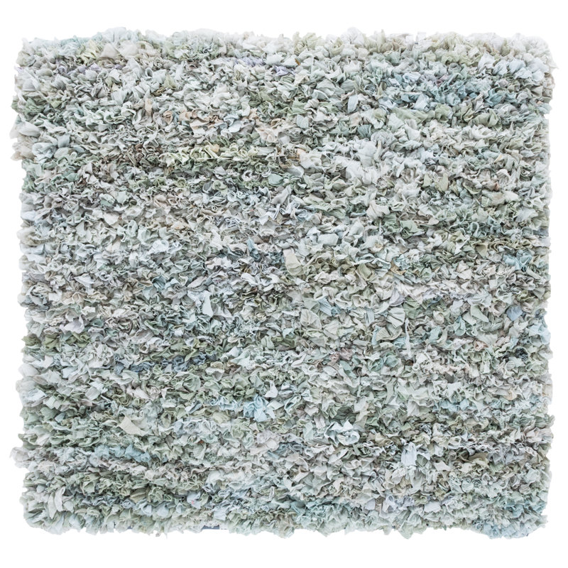 Orris Shag Hand Loomed Performance Solid Color Rug, Square 6'