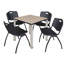 Plateau de table Kee Square, 4 chaises empilables-614626944-614626952-614626951