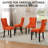 Modern Velvet  Wingback Tufted Solid Wood Upholstered Dining Chairs (Set of 2)-1203861891