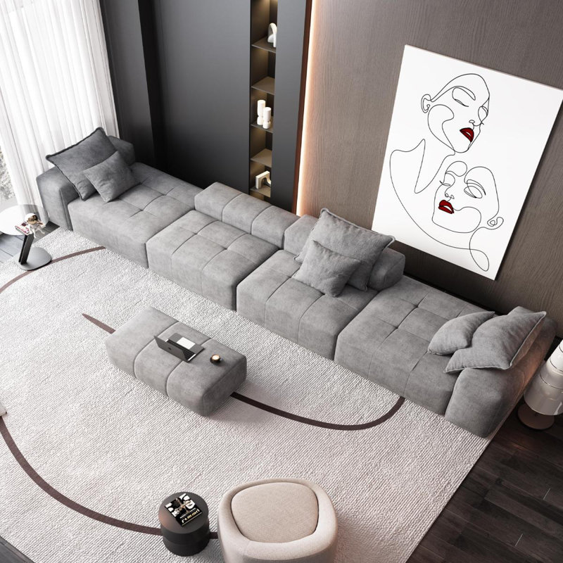 Canapé modulaire surdimensionné Modern, Gris chenille