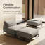 Canapé d'extérieur Cloud, chaise longue de patio avec repose-pieds en métal-2083325391