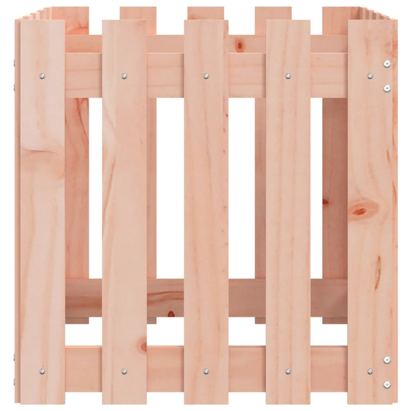 Nabeela Wood Planter Box, 50cm H x 50cm W x 50cm D, Red Brown