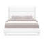 Lit plateforme tapissier avec tête de lit capitonnée horizontale, blanc, double-91972467-91972470