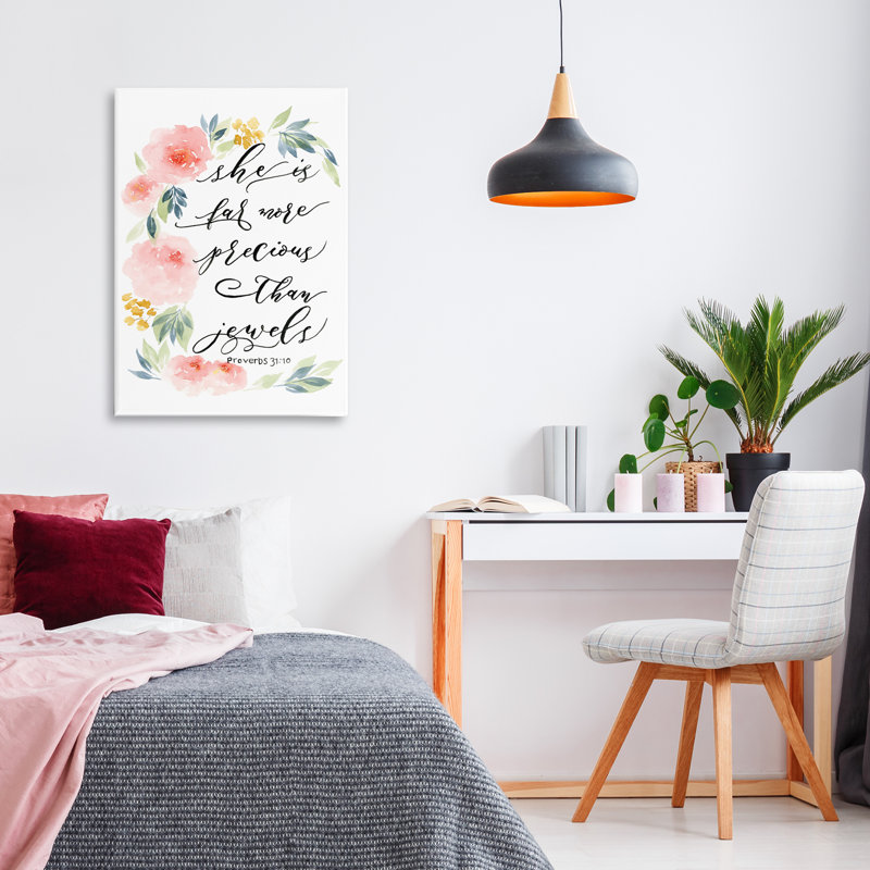 «Far More Precious Than Jewels Canvas», conception par Lucille Price, H 24 po x l 16 po
