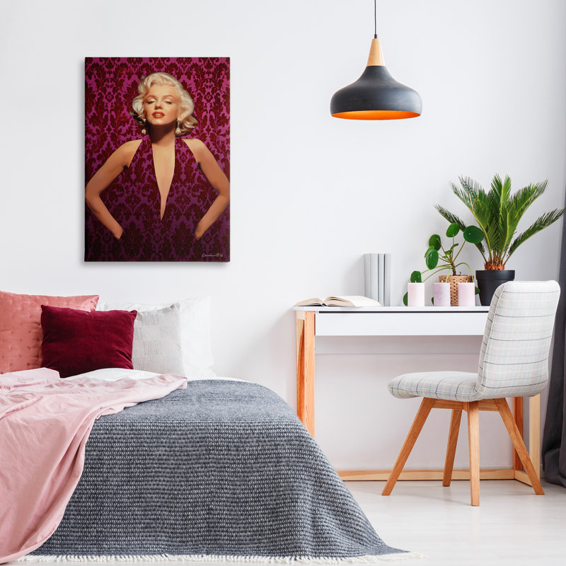 Art mural victorien sur toile Marilyn par Jadei, H 36 po x l 24 po