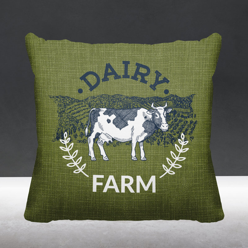 Oreiller intérieur / extérieur Bety Barnyard, L 19 po x H 19 po, Vert