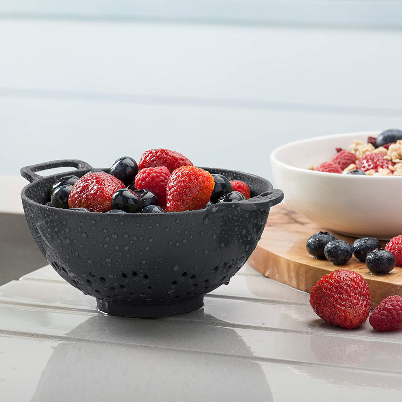 Premium Melamine Colander, Small 15cm, Dark Grey