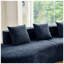 Canapé modulaire courbé en velours 3 places l 109,06 po x P 40,55 po x H 26,77 po Aurelia