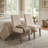 Fabric Upholstered Dining Chairs High Back Parsons Kitchen Chairs With Solid Wood Feet-1401051653