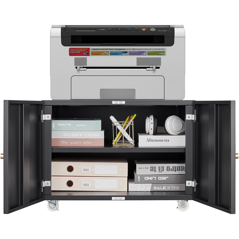 45cm H x 60cm W Printer Stand, Matte Black