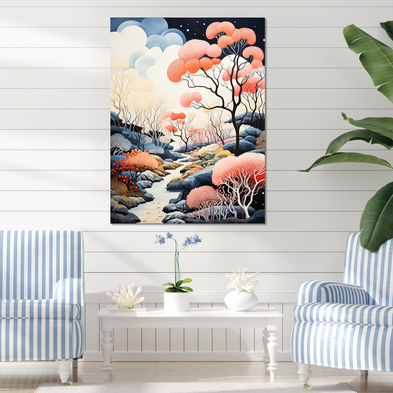 Corail, paysage naturel, Toile tendue, 40" H x 30" W