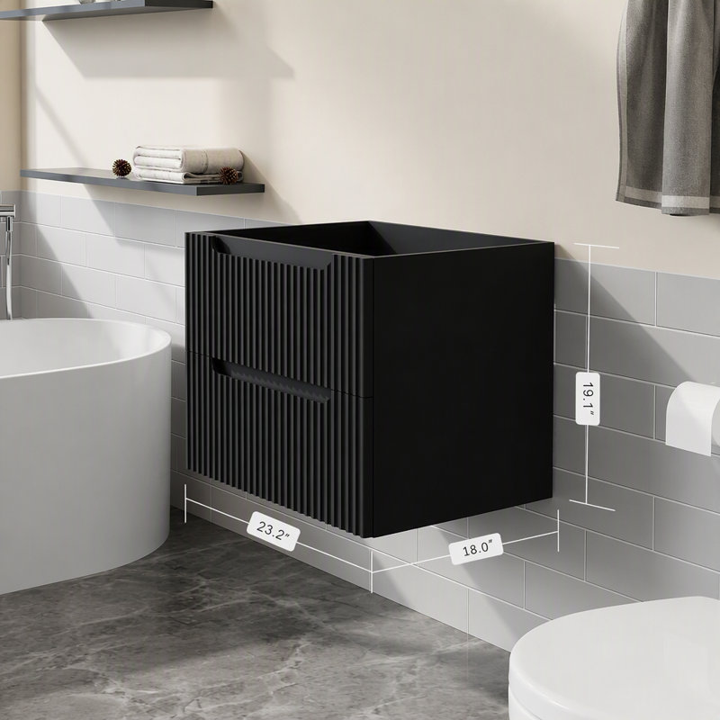Meuble-lavabo mural flottant de 24 po Goodyo