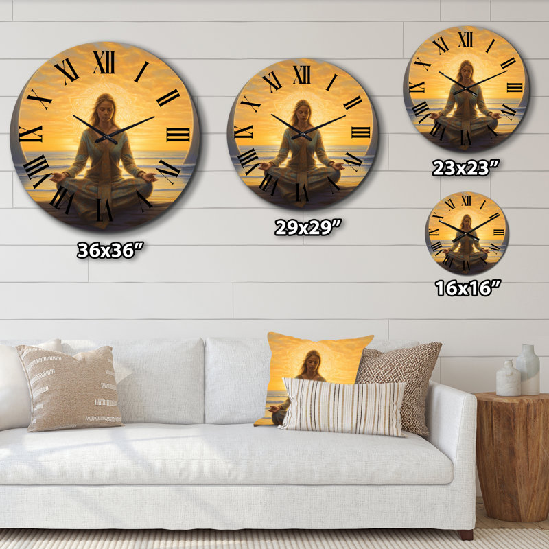 Horloge murale méditation Mindfulness, Grand