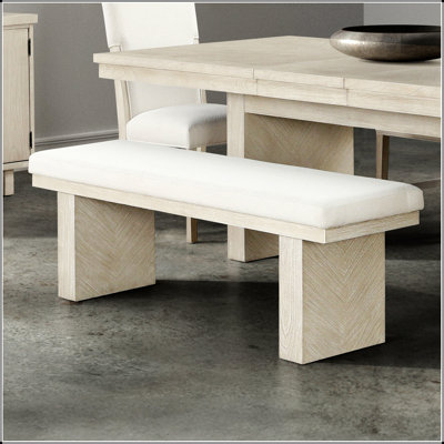 Banc moderne à socle en queue d'aronde 1 pièce Modern Farmhouse Design