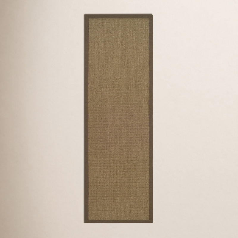 Auckland Jute Brown Area Rug, Runner 2'6" x 12'