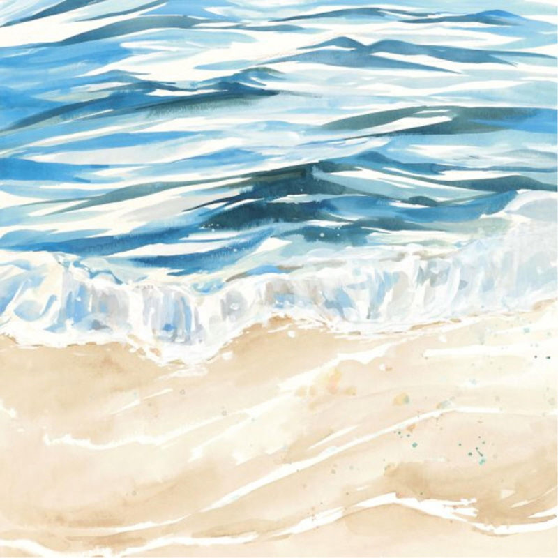Waves Crashing II Print by Barclay Butera, Outdoor, 30" H x 30" W x 1.5" D