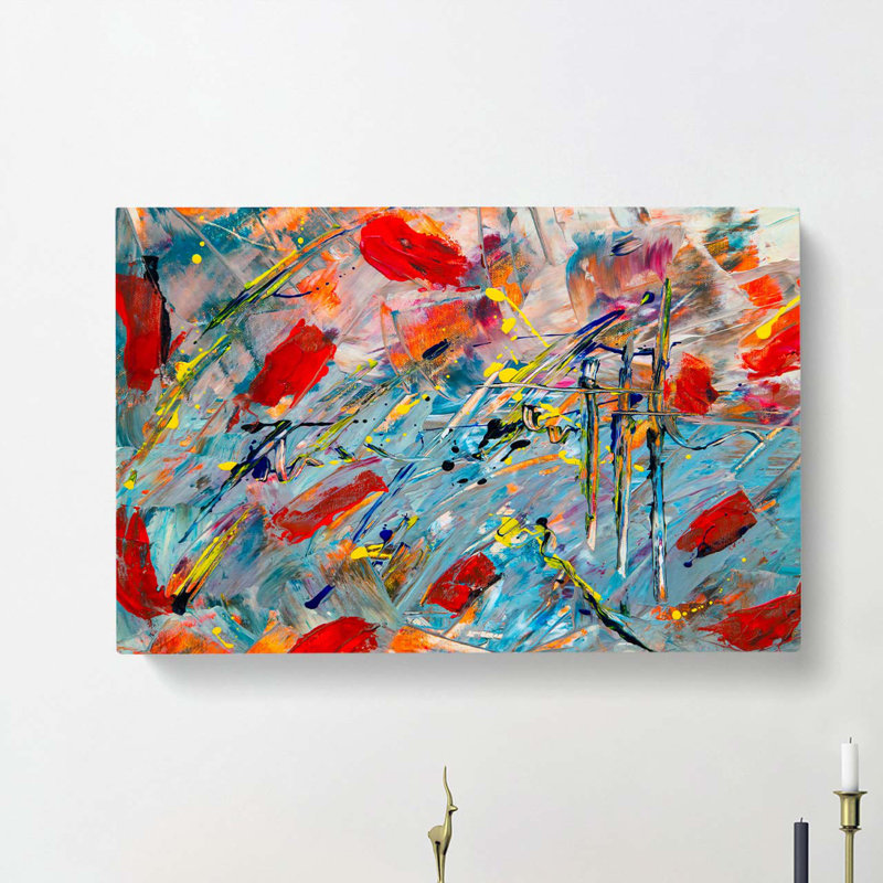 Abstract Art Painting Vol.410 by S.Johnson - Wrapped Canvas Painting Print, 50cm H x 76cm W x 3cm D