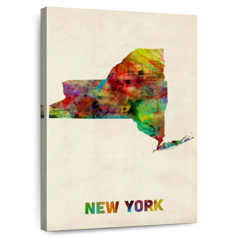 Carte d'aquarelle Aliaz New York, H 24 po x l 16 po
