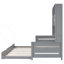 Lit de jour simple en bois avec lit gigogne simple, armoire et tablette tout-en-un
